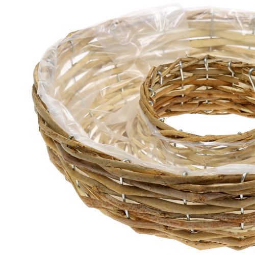 Artikel Wilgenplant ring naturel plantenbak tafeldecoratie set van 2