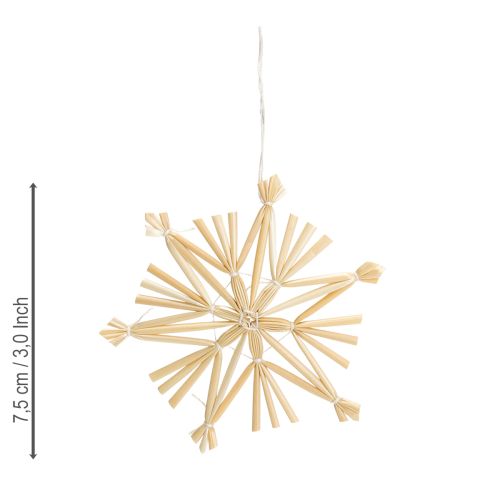 Artikel Kerststro sterren kerstboomversiering 8cm 12 stuks