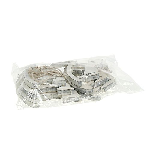 Floristik24 Kerstdecoratie hobbelpaard white wash 12cm 6st