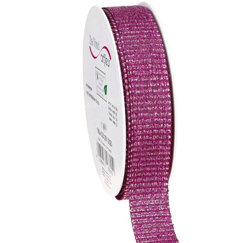 Artikel Kerstlint met gouden draad cadeaulint Erika 25mm 20m