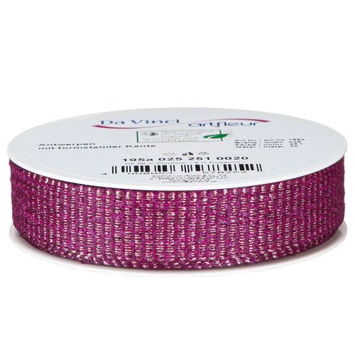 Artikel Kerstlint met gouden draad cadeaulint Erika 25mm 20m
