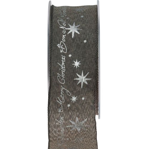 Floristik24 Kerstlint cadeaulint Kerst bruin 40mm 20m
