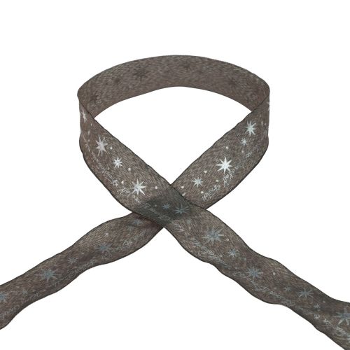 Floristik24 Kerstlint cadeaulint Kerst bruin 40mm 20m
