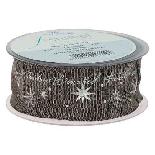 Floristik24 Kerstlint cadeaulint Kerst bruin 40mm 20m