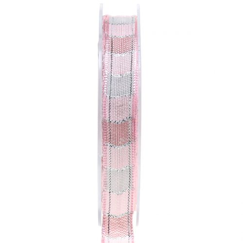 Kerstlint roze 15mm 15m