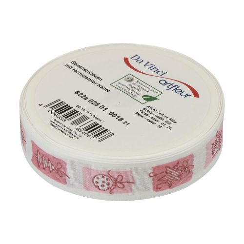 Artikel Kerstlint Roze lint Kerst 25mm 18m