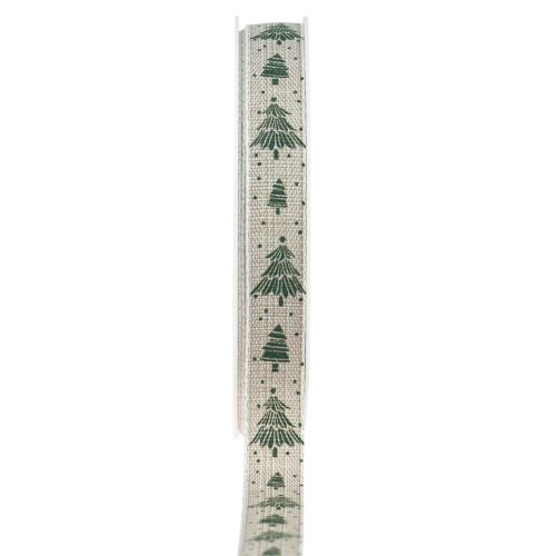 Floristik24 Kerstlint sparren cadeaulint naturel groen 15mm 20m