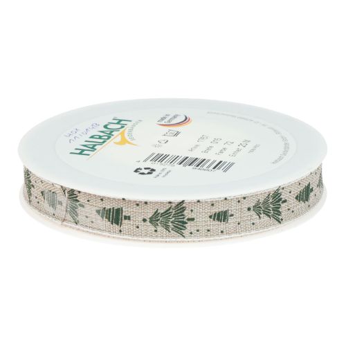 Floristik24 Kerstlint sparren cadeaulint naturel groen 15mm 20m