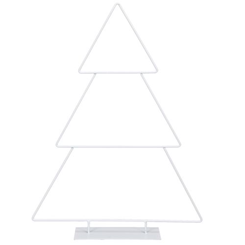Artikel Kerstboom metaal wit om neer te zetten en te versieren 41cm