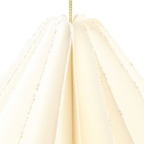 Artikel Kerstboompapier dennenboom om op te hangen wit 40cm 2st