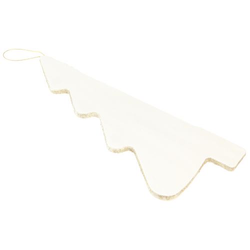 Artikel Kerstboompapier dennenboom om op te hangen wit 40cm 2st