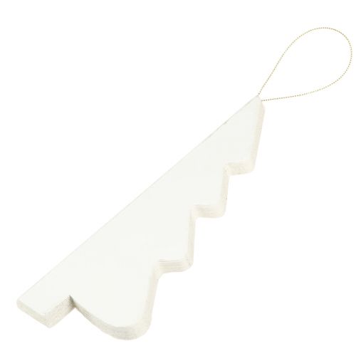 Artikel Kerstboompapier Kerst wit zilver 20cm 5st