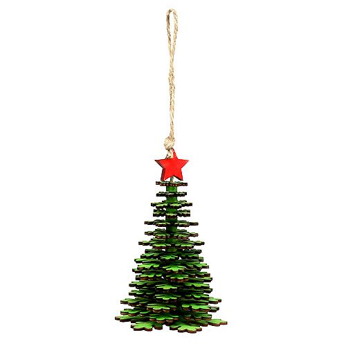 Floristik24 Kerstboom om op te hangen groen 14cm