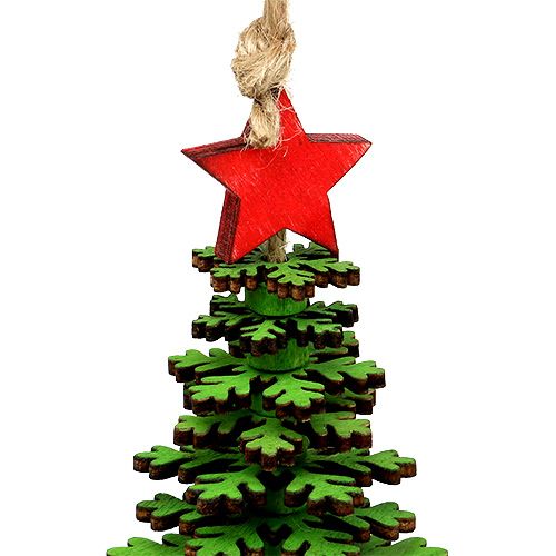 Floristik24 Kerstboom om op te hangen groen 14cm
