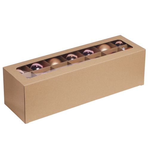 Artikel Kerstballen van glas roze abrikoos Ø6cm 24 st