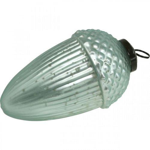 Floristik24 Kerstboomversieringen eikelglas mint 11-14.5cm set van 3