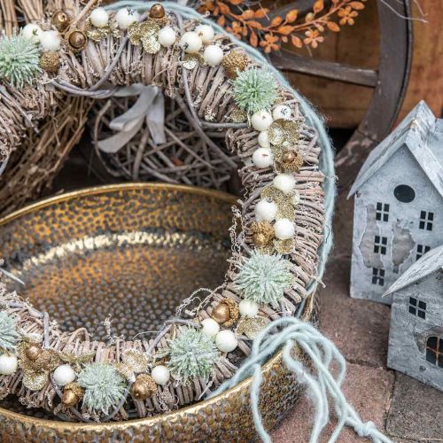 Floristik24 Kerstbloemen glitter kunstbloemen Kerst groen in bos 4st