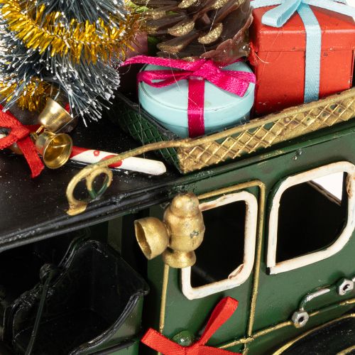Artikel Kerstdecoratie auto Kerstauto vintage groen 15×7×16cm