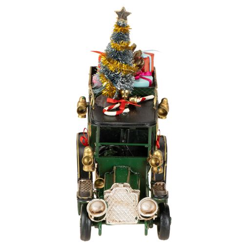 Artikel Kerstdecoratie auto Kerstauto vintage groen 15×7×16cm