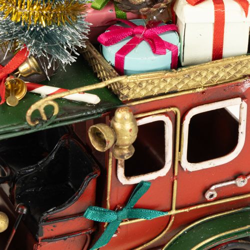 Artikel Kerstdecoratie auto Kerstauto vintage rood 15×7×16cm