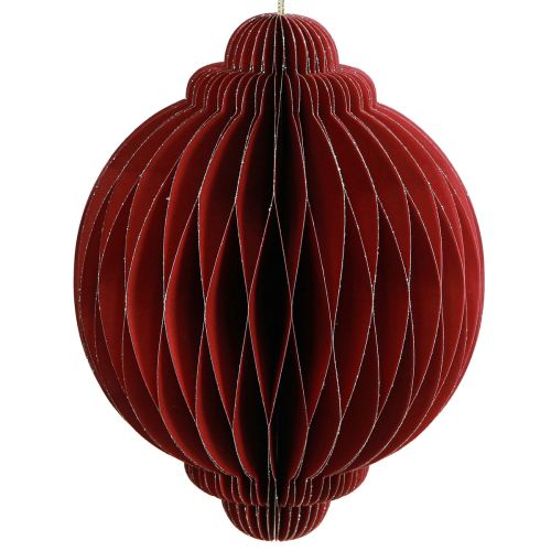 Floristik24 Kerstdecoratiepapier Kerstboomversiering Bordeaux H20cm