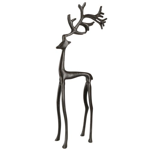 Artikel Kerstdecoratie rendierdecoratie metaal in bruin 15x9x53cm