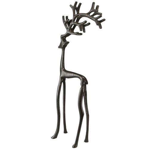 Artikel Kerstdecoratie rendierdecoratie metaal in bruin 15x9x53cm