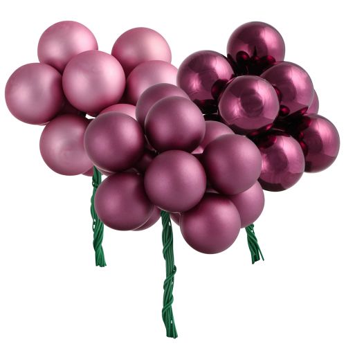 Floristik24 Kerstdecoratie spiegel bessen roze bes Ø25mm 140 st