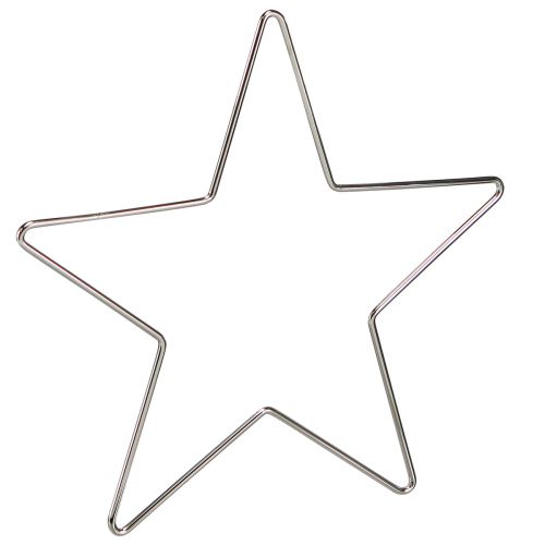 Artikel Kerstdecoratie sterren om op te hangen metaal zilver 20cm 6 st