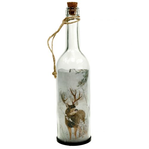 Floristik24 Kerstdecoratie fles met verlichting 30cm