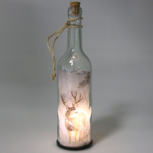 Floristik24 Kerstdecoratie fles met verlichting 30cm