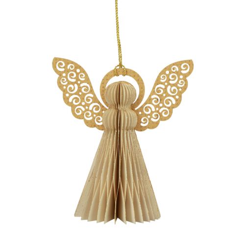 Artikel Papieren engel Kerstengel decoratie papier crème H12cm 4 st