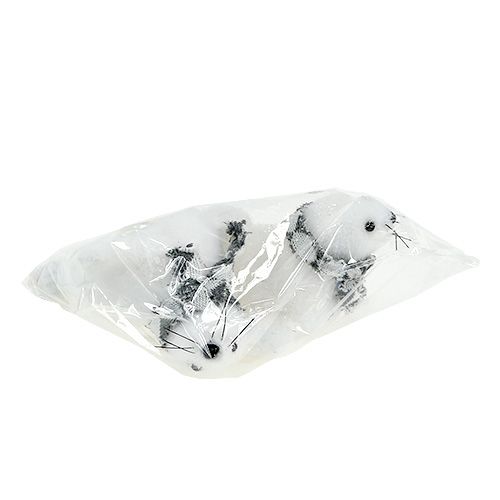 Floristik24 Kerstdecoratie zegel geflockt wit 15cm 2st