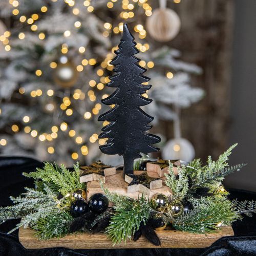 Floristik24 Kerstdecoratie kerstboom hout metalen tafeldecoratie H22cm