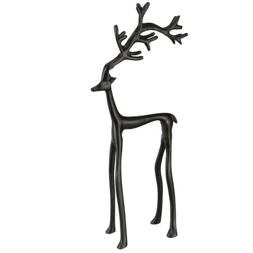 Floristik24 Kerstfiguur rendier decoratie metaal zwart 17×8×38,5cm