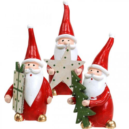 Floristik24 Kerstfiguren Kerstman decoratiefiguren H8cm 3st