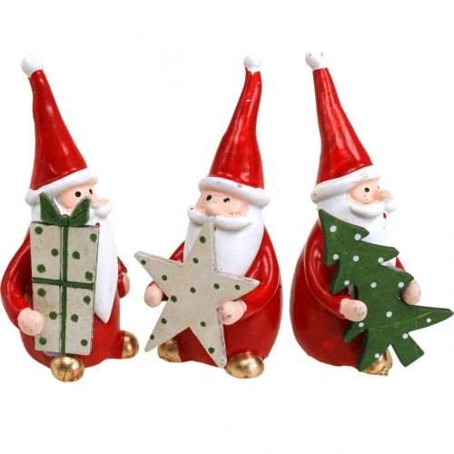 Floristik24 Kerstfiguren Kerstman decoratiefiguren H8cm 3st