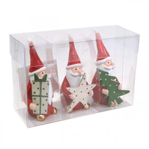 Floristik24 Kerstfiguren Kerstman decoratiefiguren H8cm 3st