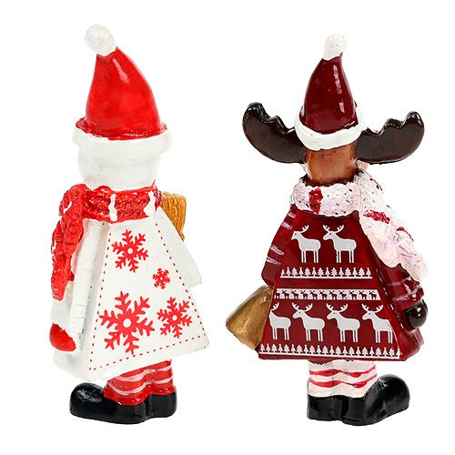 Floristik24 Kerstfiguren eland, sneeuwpop soort. 9cm 2st