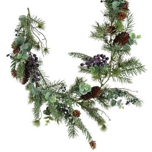 Kerstkrans paarse bessenkrans kunstmatig 180cm