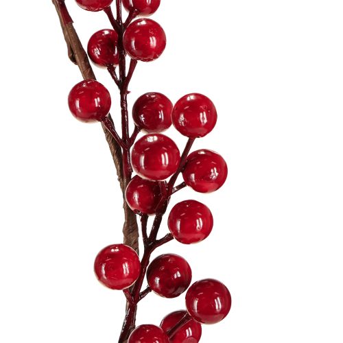 Artikel Kerstkrans kunstbessenkrans rood 180cm