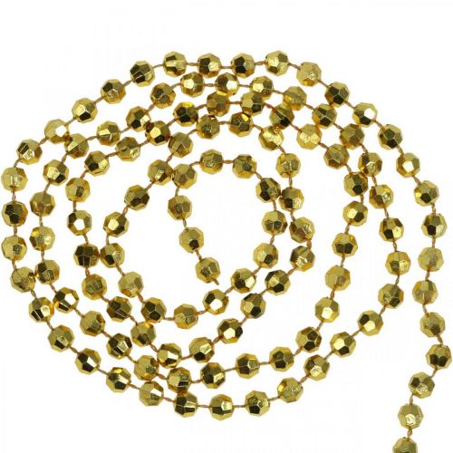 Floristik24 Kerstslinger kerstboomversiering ketting parels goud 9m