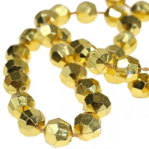 Floristik24 Kerstslinger kerstboomversiering ketting parels goud 9m