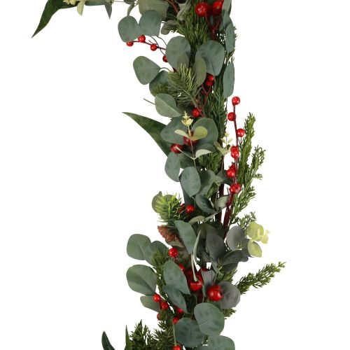 Floristik24 Kerstslinger dennenslinger kunst eucalyptus conifeer bessentak 160cm