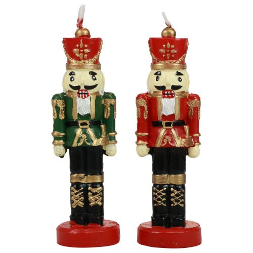 Kerstkaars notenkraker figuur tafeldecoratie Kerstmis 12cm 1 stuk
