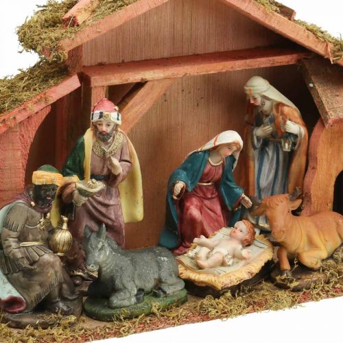 Artikel Kerststal met figuren Ledikant Kerstdecoratieset 40×13×23.5cm