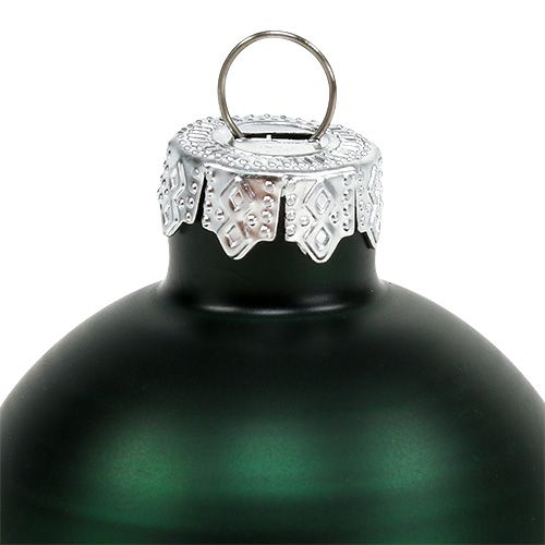 Floristik24 Kerstbal Ø4cm donkergroen 24 st