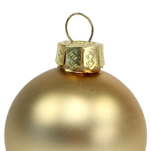 Artikel Kerstbal 4cm goud glanzend/mat glas 24st