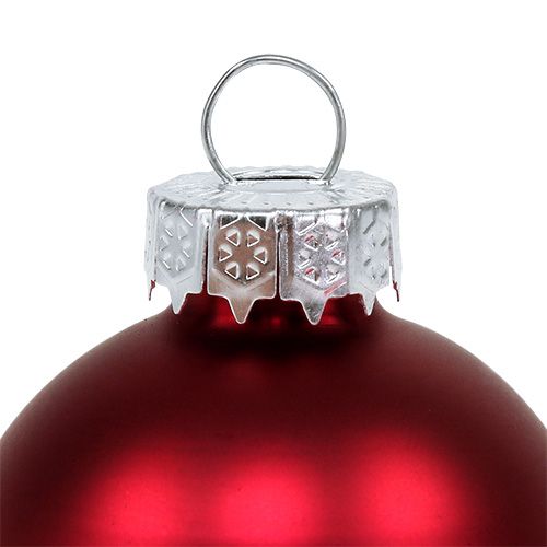 Floristik24 Kerstbal Ø4cm rood glans/mat 24 st