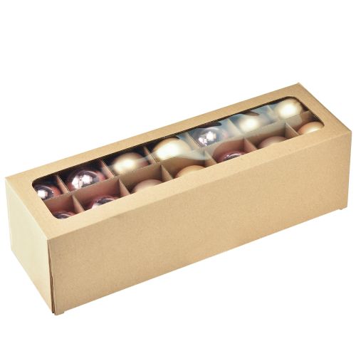Floristik24 Kerstbal trio goud &amp; rosé – elegante set van 3 met glans en stijl 5 cm 24 stuks